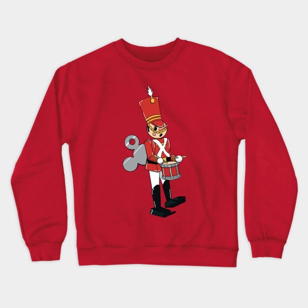 Christmas Toy Solider Drum Line Crewneck Sweatshirt by DeepDiveThreads